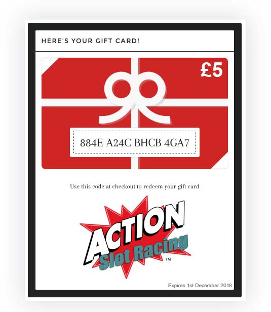 Gift Voucher - Action Slot Racing