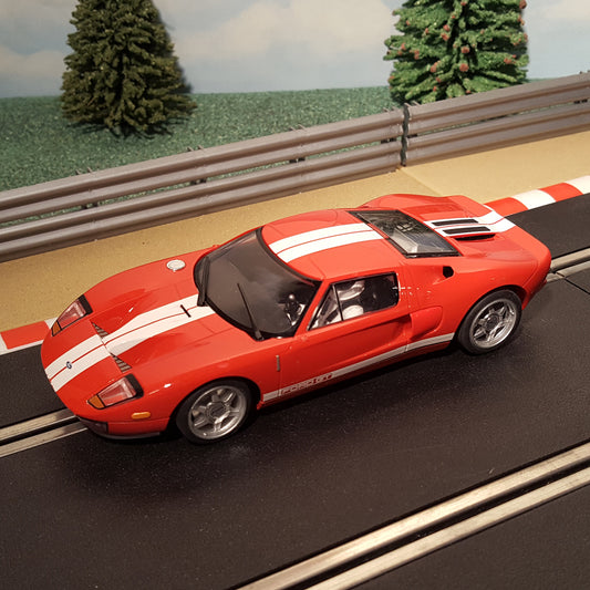 Scalextric 1:32 Car - C2661 Red Ford GT From Top Gear Set *LIGHTS* #M