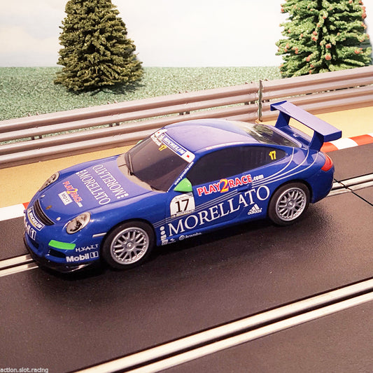 Scalextric 1:32 Car - Blue Porsche 997 MORELLATO #17