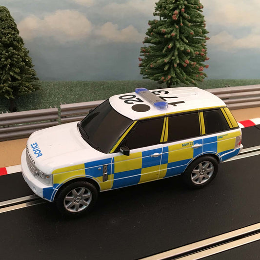 Scalextric 1:32 Car - Police Range Rover C2833 FLASHING LIGHTS & SIREN DRIFT #E