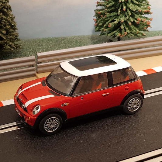 Scalextric 1:32 Car - C2538A Italian Job - Red BMW Mini Cooper *LIGHTS* #FWMS