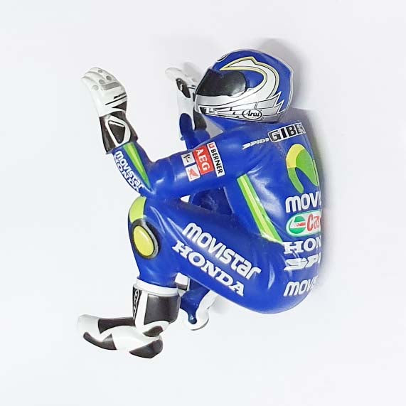 Scalextric Motorbike MotoGP Figure - Blue Honda SETE GIBERNAU For C6021