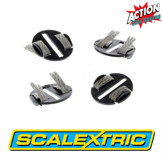 Scalextric Sport C8329 Quick-Fit Pickup Plates With Braids x 4 - Action Slot Racing
