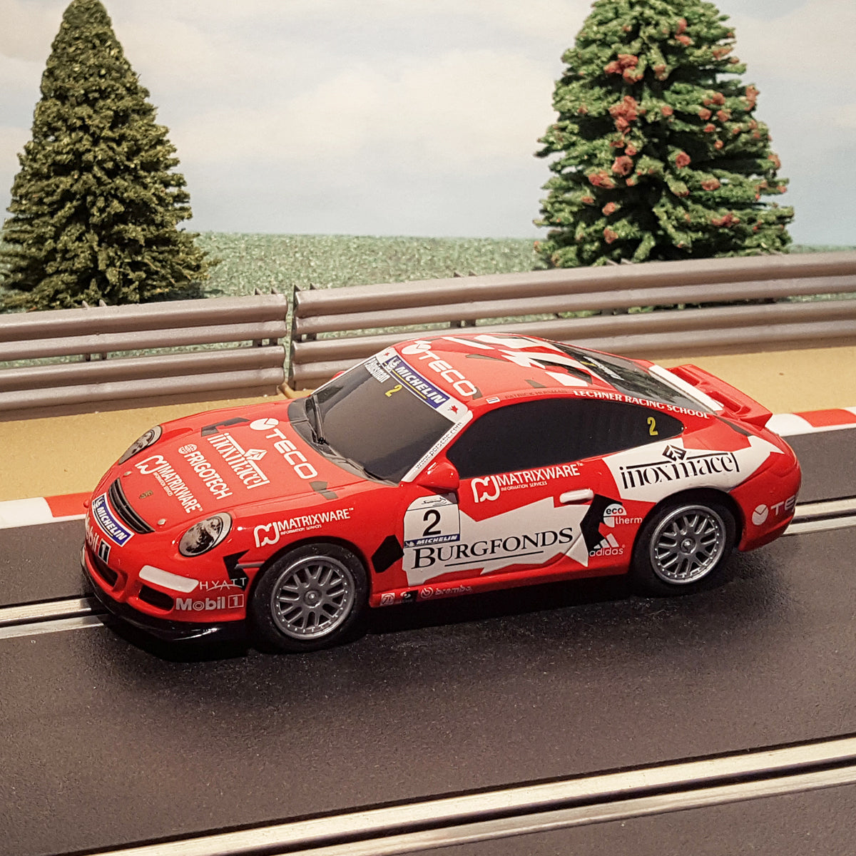 Scalextric 1:32 Car - Red Porsche 997 Teco #2 #S